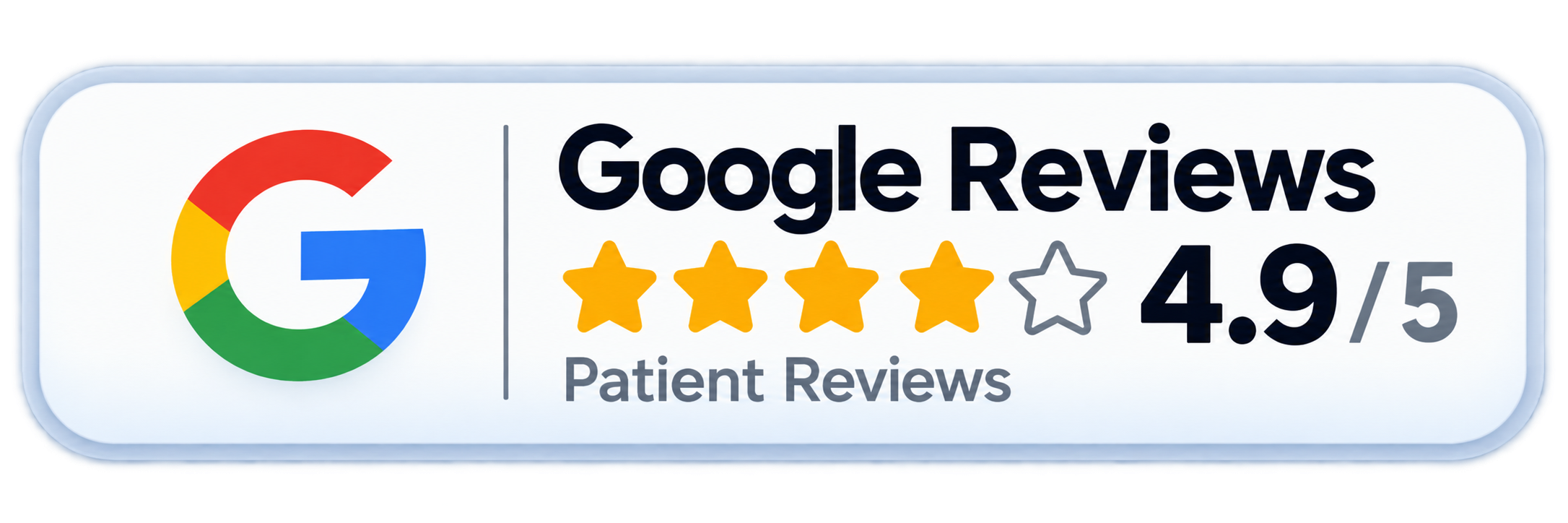 Google Reviews 4.9 Badge